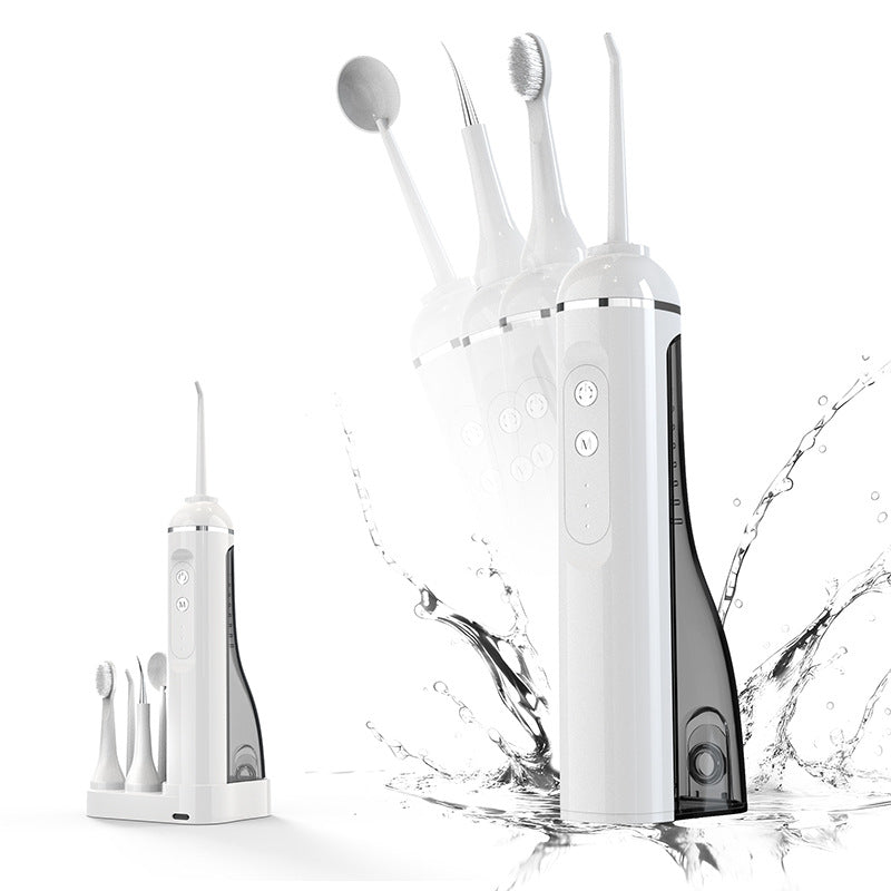 4 in 1 Oral Irrigator Water Floss Sonic Toothbrush Dental Cleaner For Hard Stains & Plaque