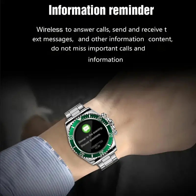 Luxury Smart Watch Blood Pressure Health Dials Answer Call Waterproof Sport Digital Business Watch for Gift