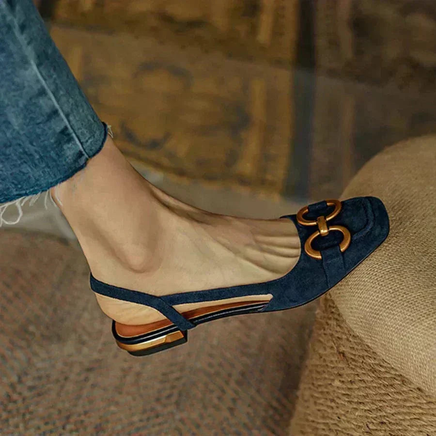 Mathilda Luxe Slingbacks Women Sandals Low Heel Slip On Comfortable Shoes