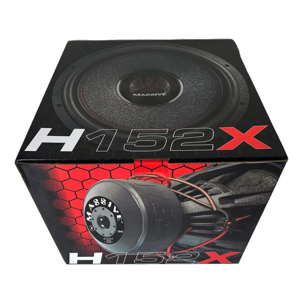 Massive Audio HIPPO H152X 4000 Watt 15" Dual 2 Ohm Subwoofer US Made Voice Coils