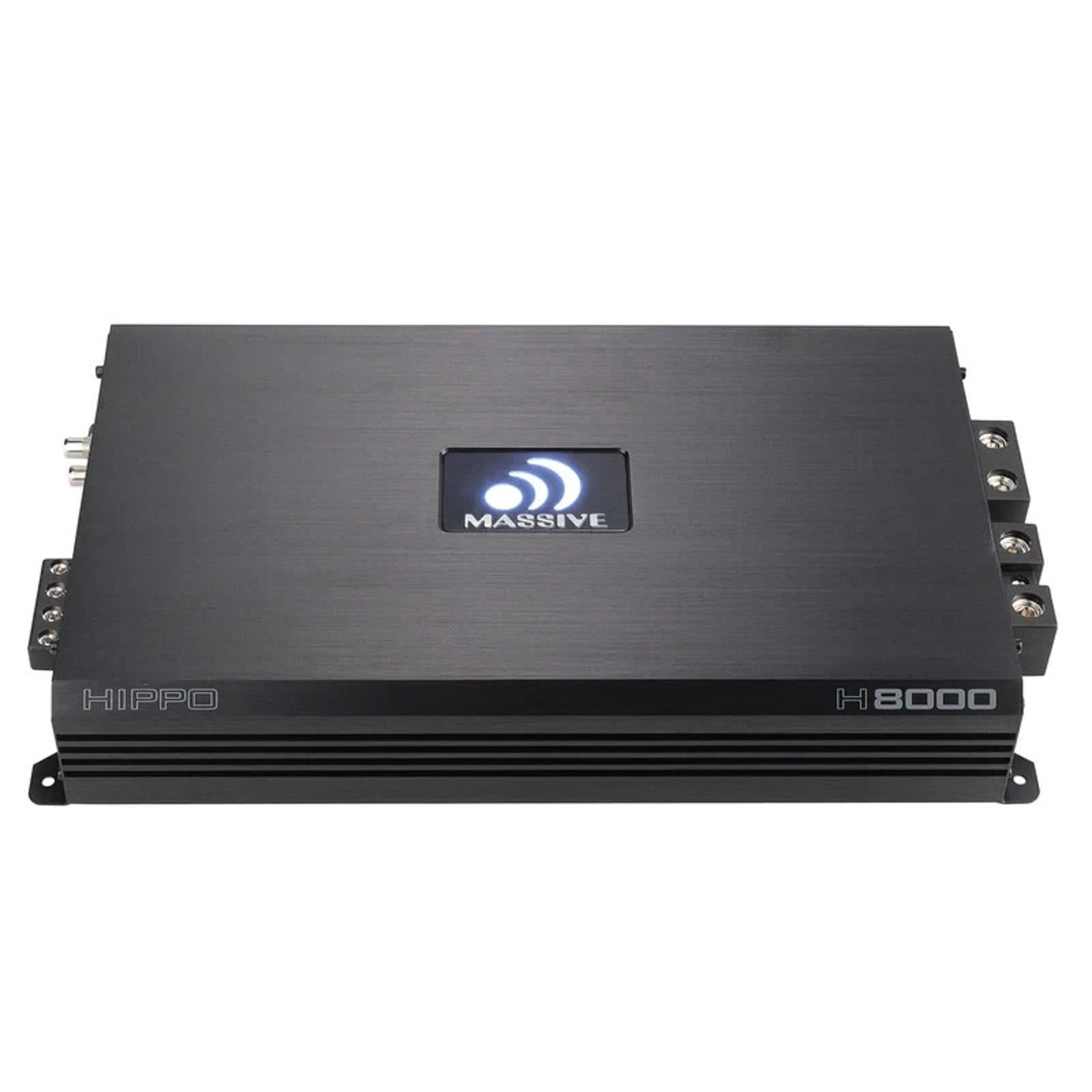 Massive Audio Hippo H8000 8000 WATT RMS X 1 @ 1 OHM MONO AMPLIFIER 16,000 W MAX