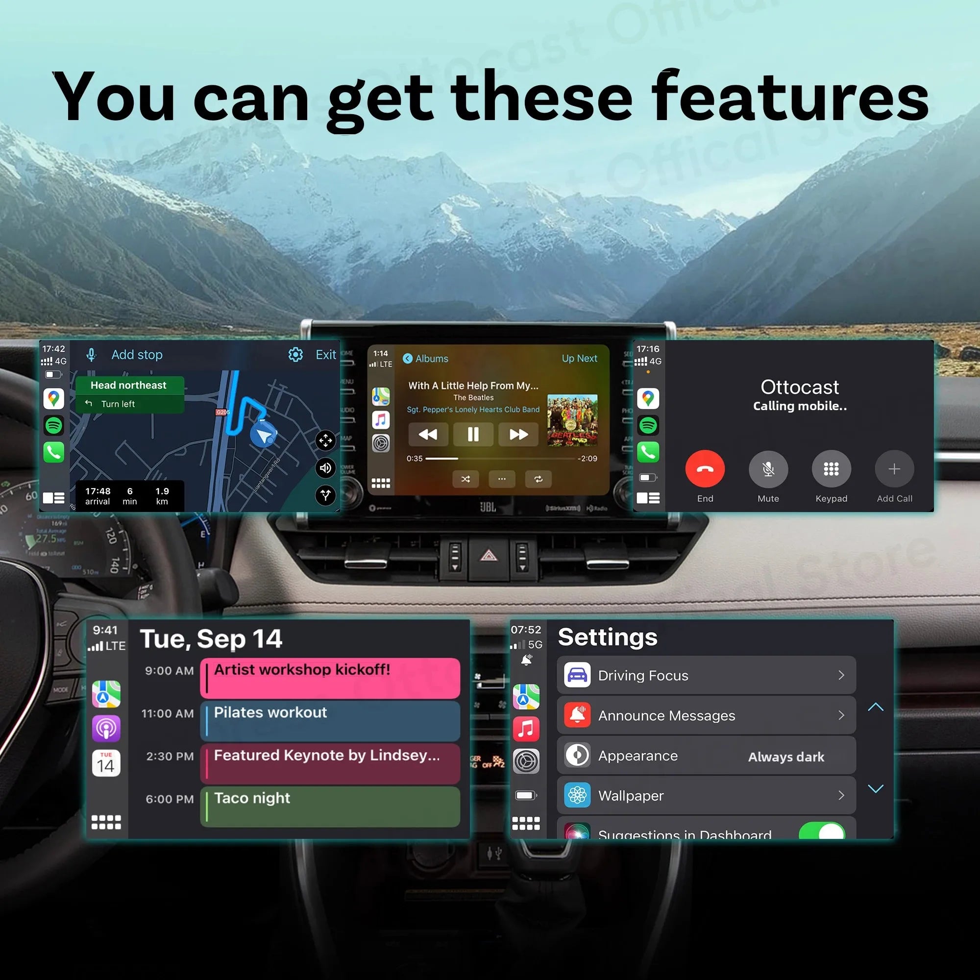Play2Video Express Wireless Carplay Android Auto Adapter for Youtube Netflix for Volvo Chevrolet VW Caraccessorie