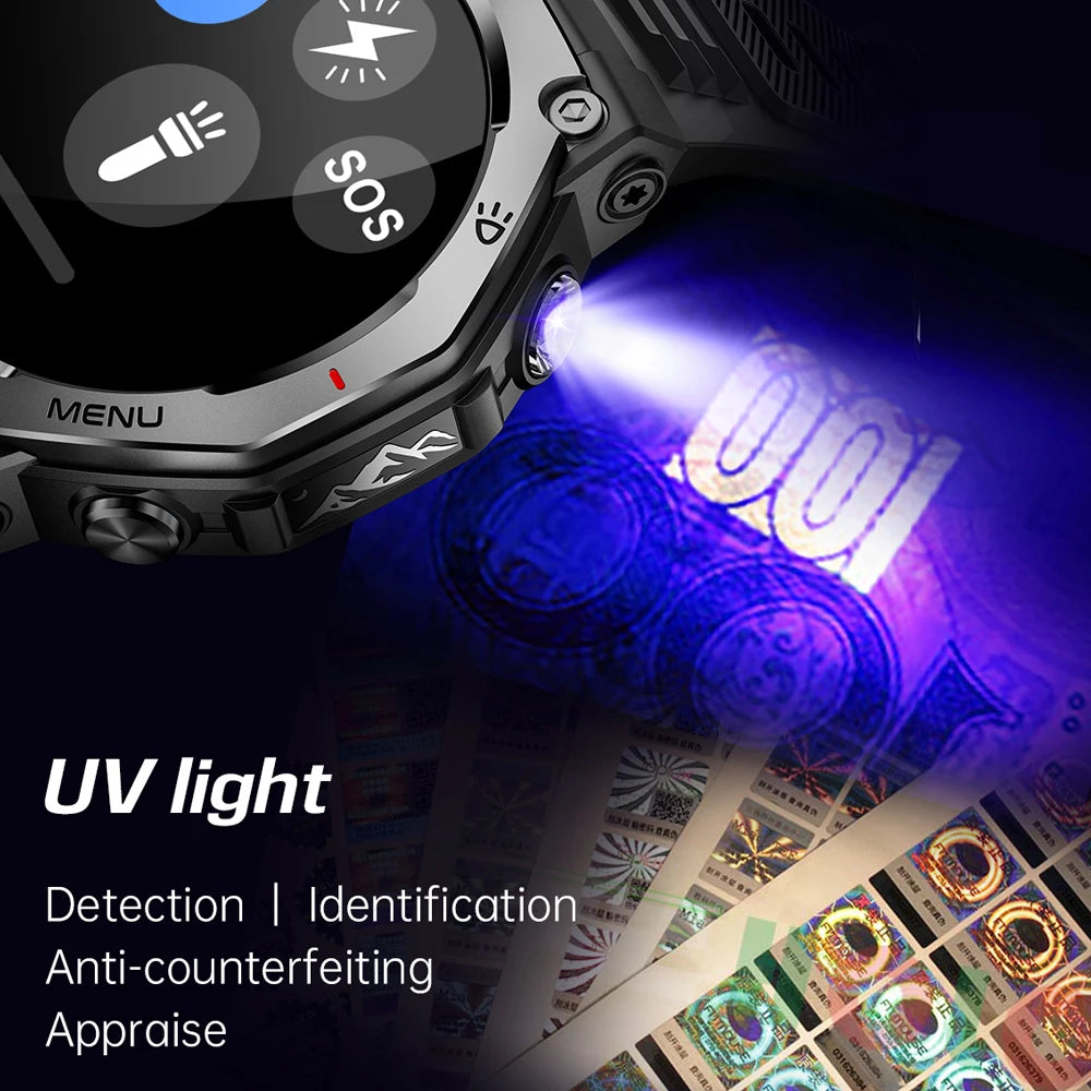 2026 T-Rex 3 GPS Military Outdoor Smart Watch 1.43-Inch AMOLED Display 10ATM Waterproof 525Mah Battery Smartwatch Man