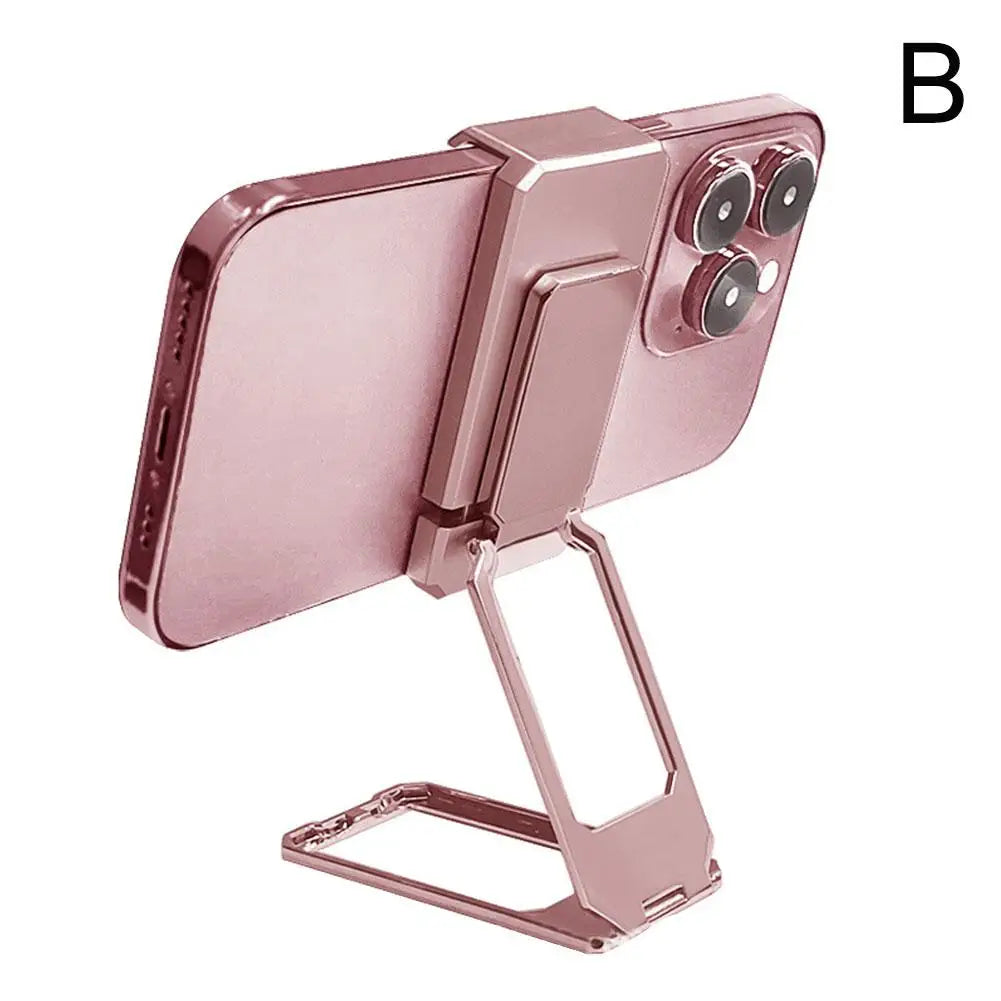 Foldable Desktop Back Clip Type Phone Holder Stand Metal Telescopic 360 Rotatable Bracket Mount Universal for iPhone Android