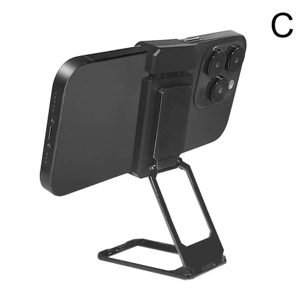 Foldable Desktop Back Clip Type Phone Holder Stand Metal Telescopic 360 Rotatable Bracket Mount Universal for iPhone Android