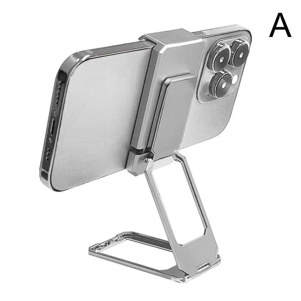 Foldable Desktop Back Clip Type Phone Holder Stand Metal Telescopic 360 Rotatable Bracket Mount Universal for iPhone Android