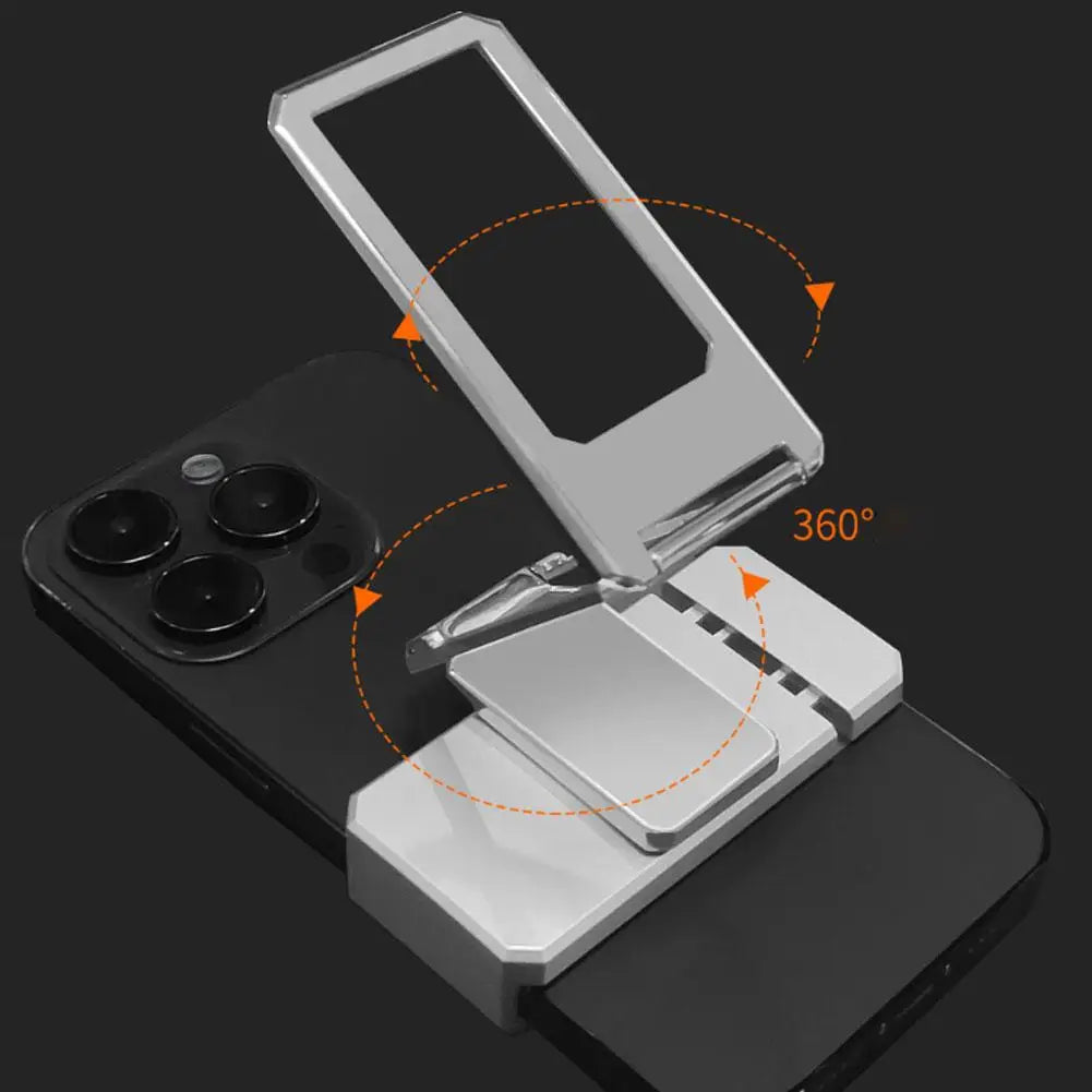 Foldable Desktop Back Clip Type Phone Holder Stand Metal Telescopic 360 Rotatable Bracket Mount Universal for iPhone Android