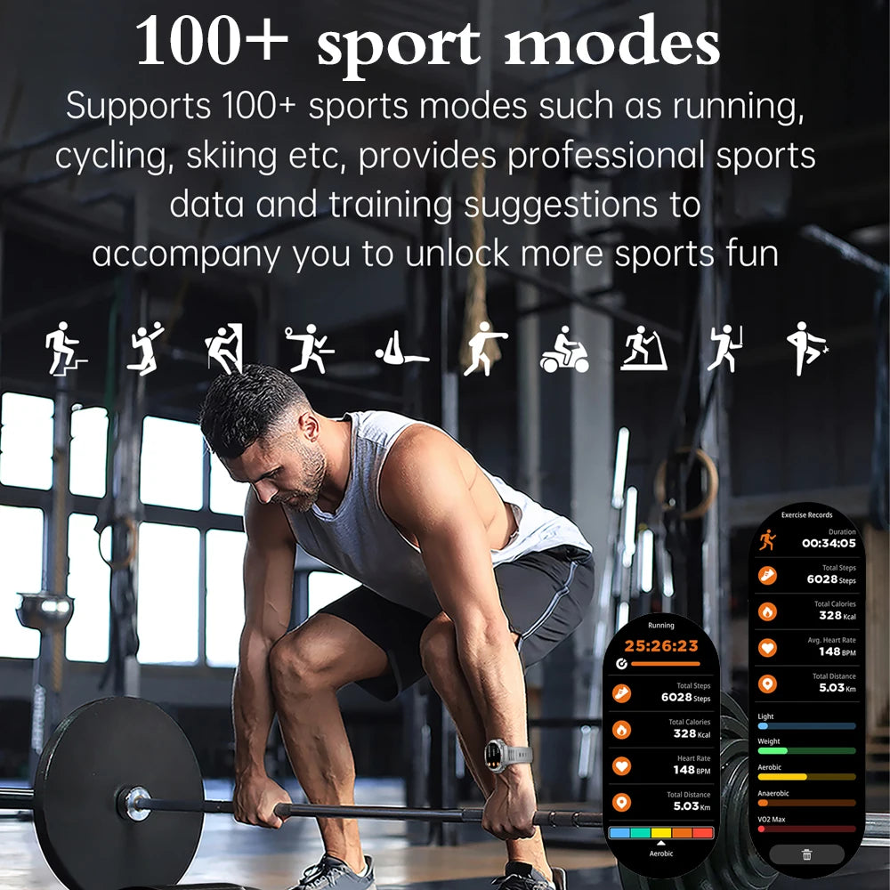 2026 T-Rex 3 GPS Military Outdoor Smart Watch 1.43-Inch AMOLED Display 10ATM Waterproof 525Mah Battery Smartwatch Man