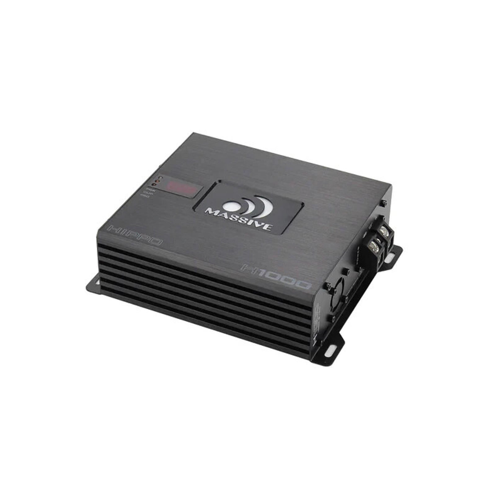 Massive Audio Hippo H1000 1000 WATT RMS X 1 @ 1 OHM MONO AMPLIFIER 2000 W MAX