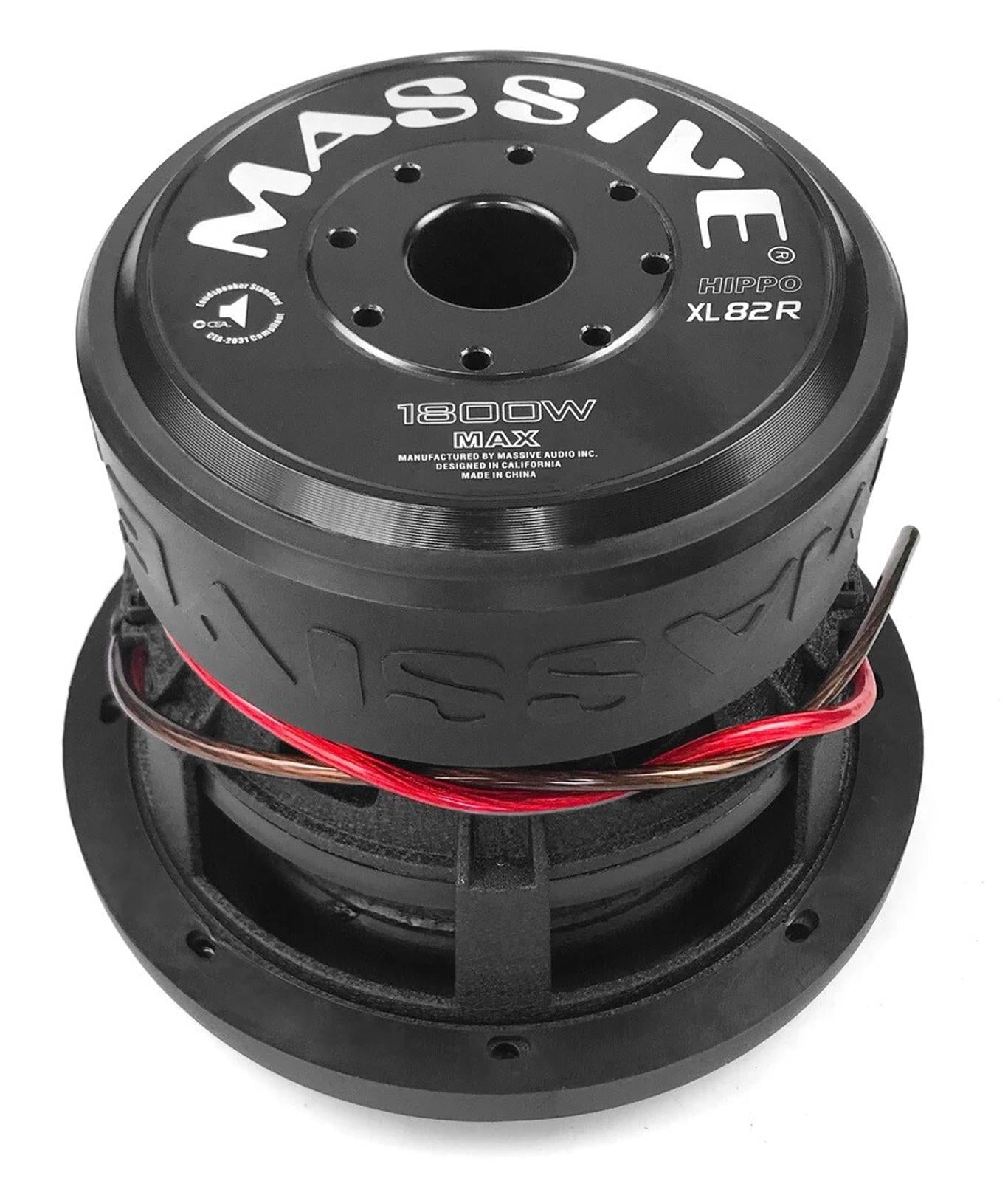 Massive Audio HIPPO XL 82R XL-R Series 1800 Watt 8" Dual 2 Ohm Audio Subwoofer