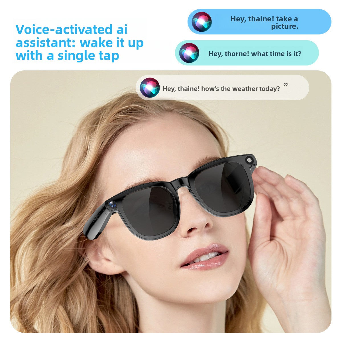 Js01Pro Smart AI Glasses with HD Camera Language Translator Bluetooth Speakers