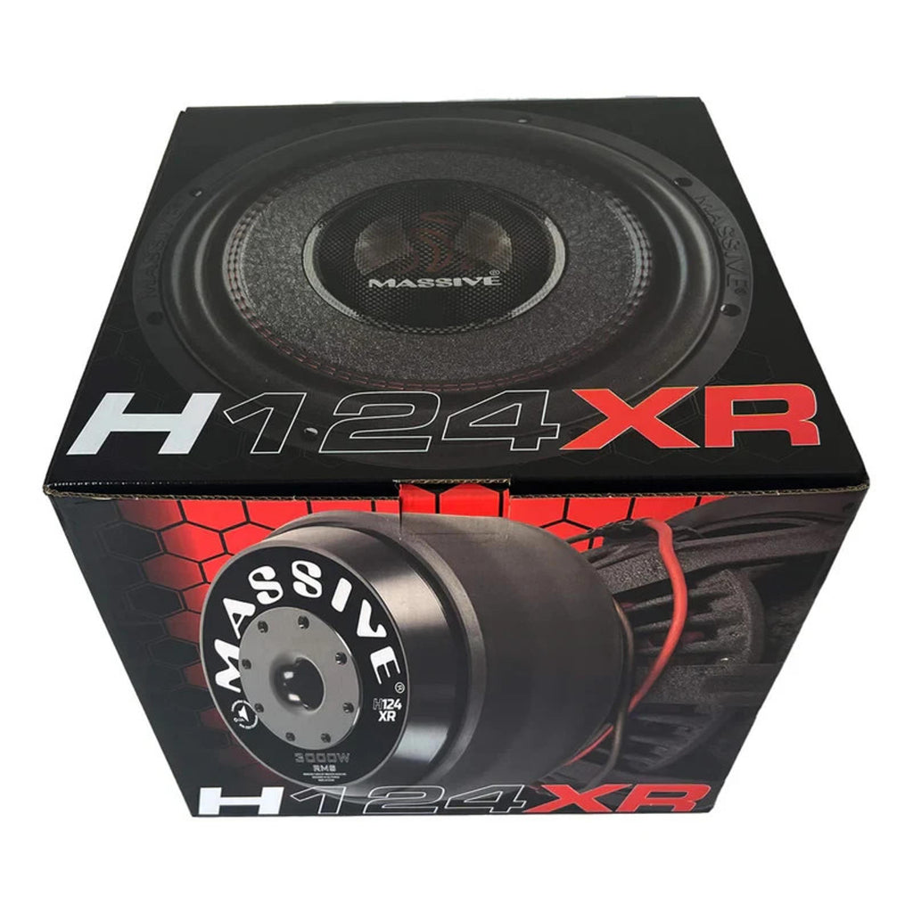 Massive Audio HIPPO H124XR 6000 Watt 12" Dual 4 Ohm DVC Car Audio Subwoofer