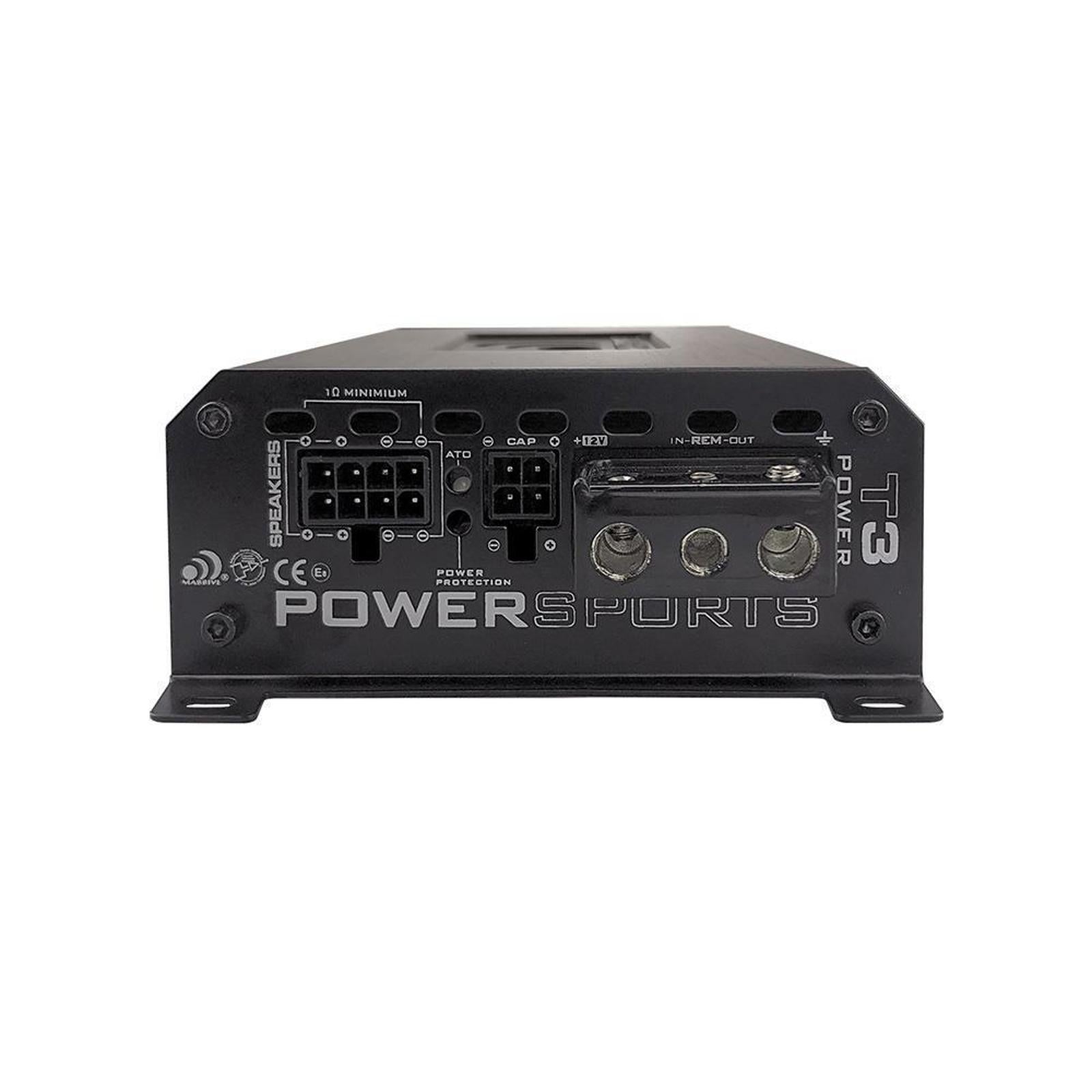 Massive Audio T3 2800 Watt Mono Marine UTV Motorcycle Car Subwoofer Amplifier