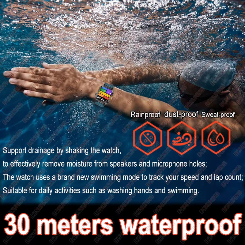 T-Rex 3 Military Outdoor GPS Smart Watch Men 3ATM Waterproof Built-In GPS Compass Heart Rate HD Bluetooth Call Sports Smartwatch