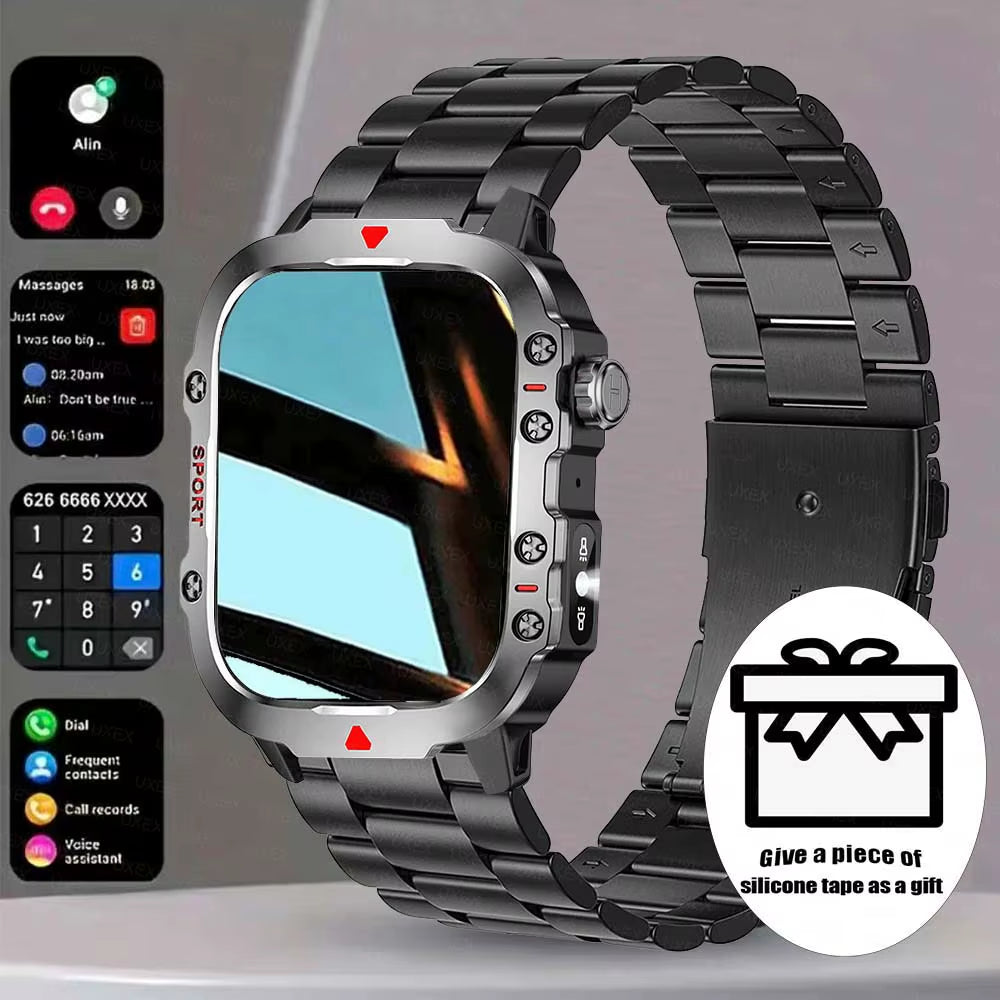 2026 New Smart Watch LED Light Wireless Call Dial Multi Sport Modes Call Message Alerts Custom Wallpaper Compatible Ios Android