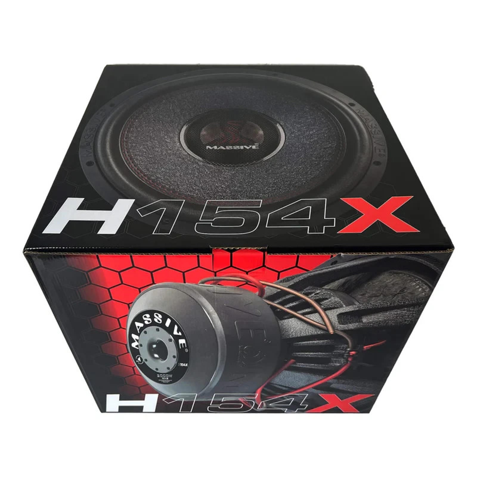 Massive Audio HIPPO H154X 4000 Watt 15" Dual 4 Ohm Subwoofer US Made Voice Coils