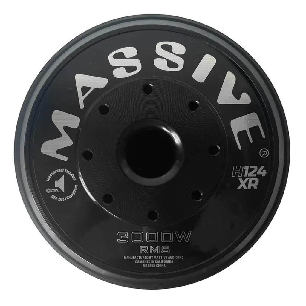 Massive Audio HIPPO H124XR 6000 Watt 12" Dual 4 Ohm DVC Car Audio Subwoofer