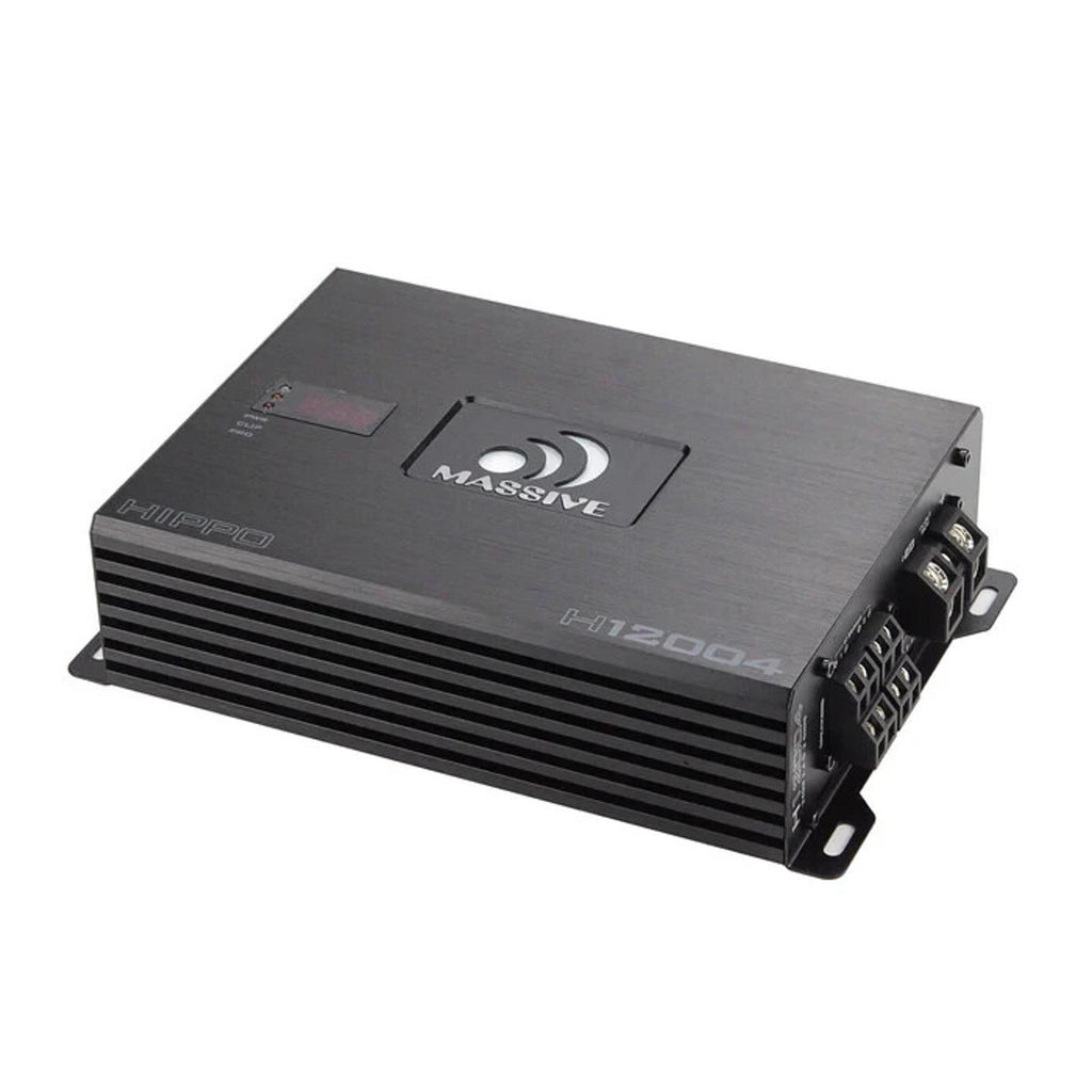 Massive Audio Hippo H12004 200 WATT RMS X 4 @ 4 OHM 4 3 2 Channel AMPLIFIER