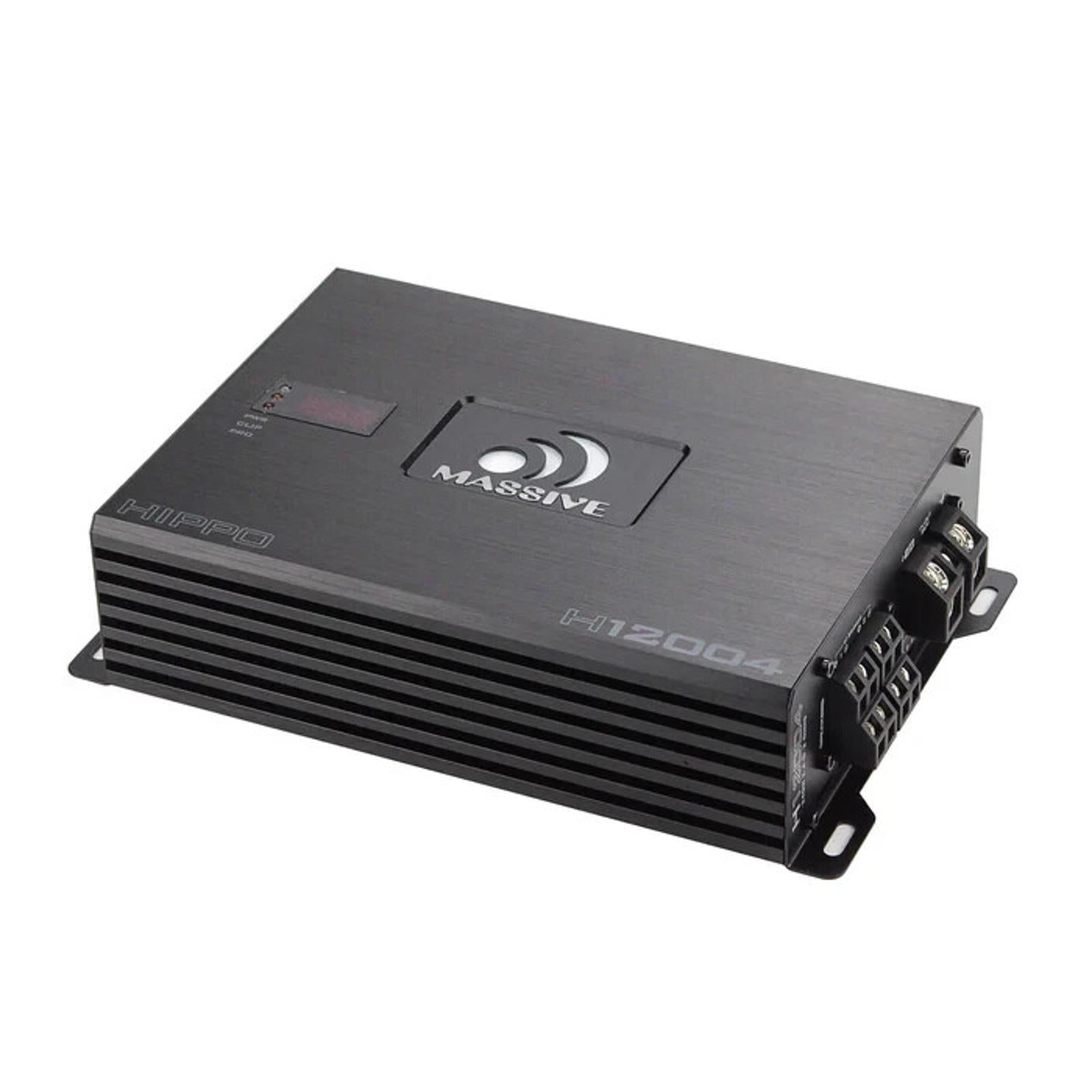 Massive Audio Hippo H12004 200 WATT RMS X 4 @ 4 OHM 4 3 2 Channel AMPLIFIER