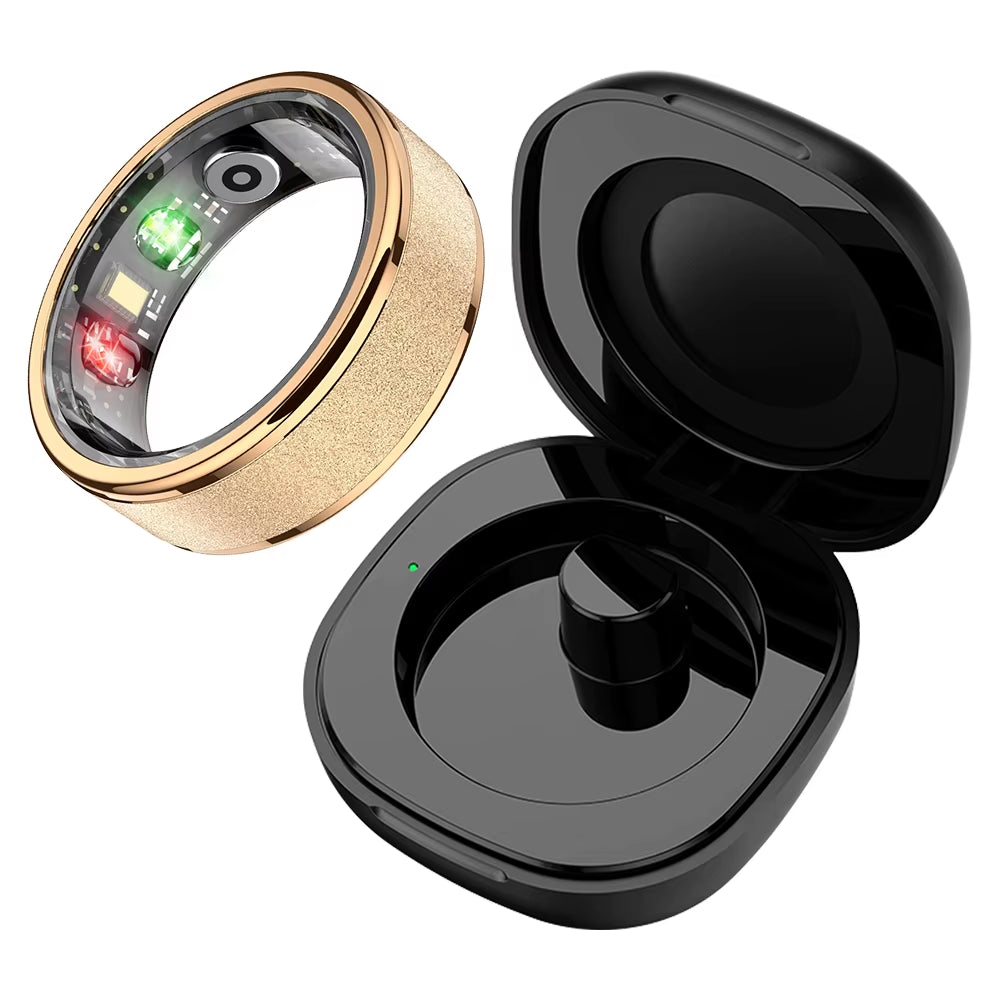 R10 Smart Ring with Charging Case, Health and Sleep Monitor, 5ATM Waterproof, Multi-Sport Mode