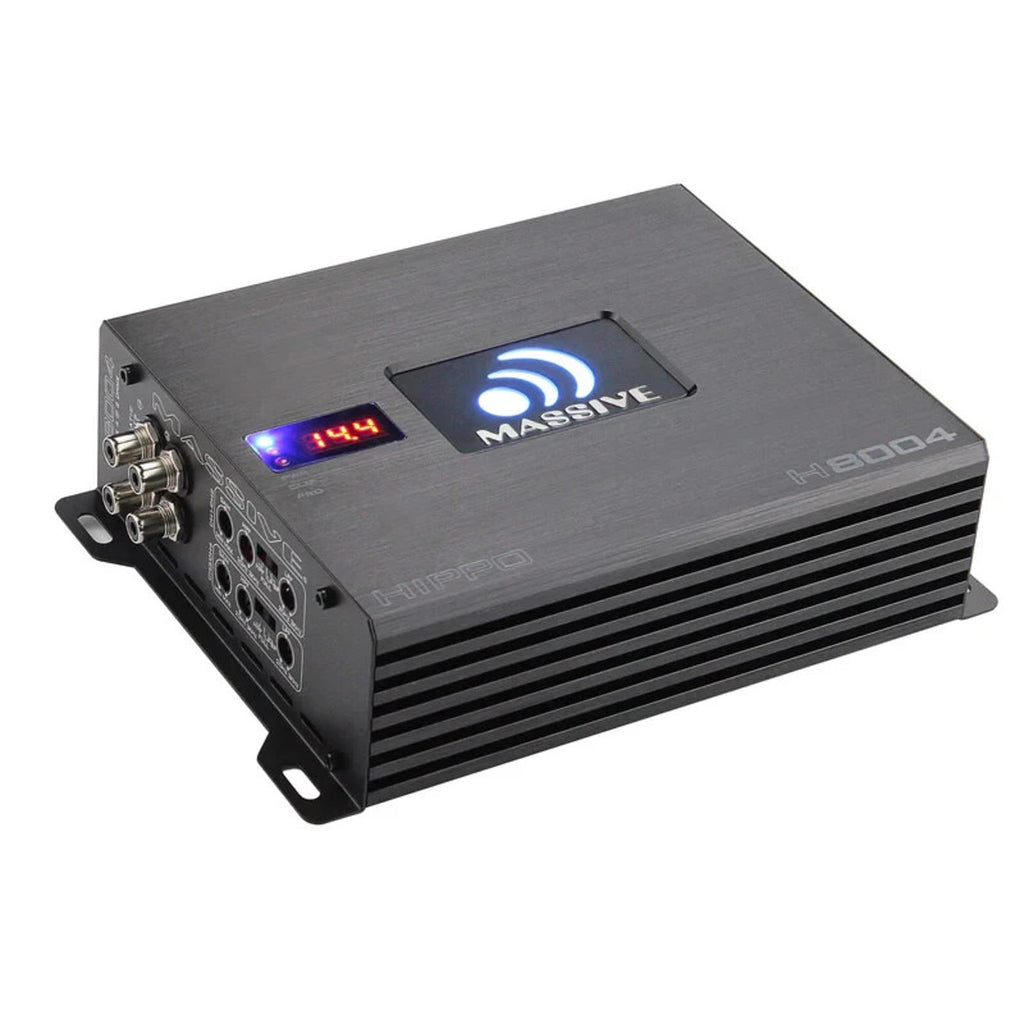 Massive Audio Hippo H8004 125 WATT RMS X 4 @ 4 OHM 4 3 2 Channel AMPLIFIER