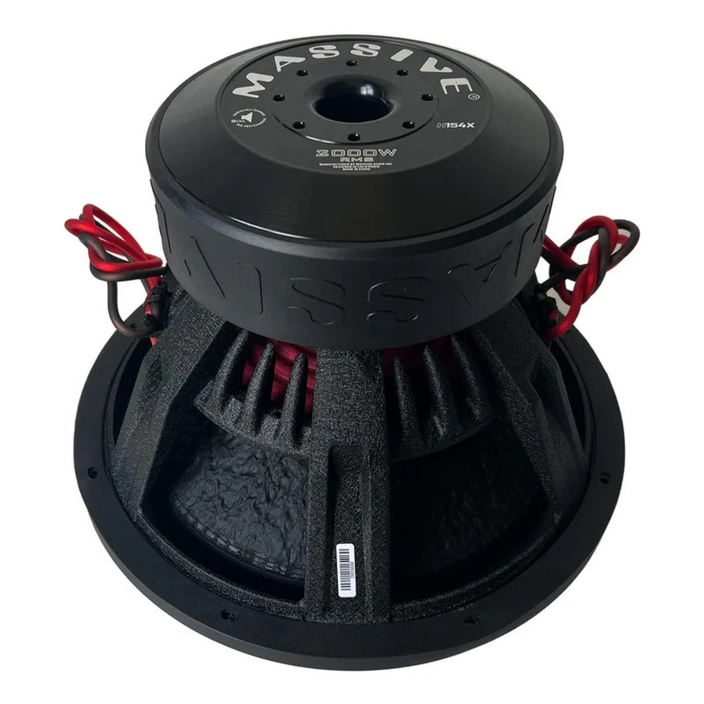 Massive Audio HIPPO H154X 4000 Watt 15" Dual 4 Ohm Subwoofer US Made Voice Coils