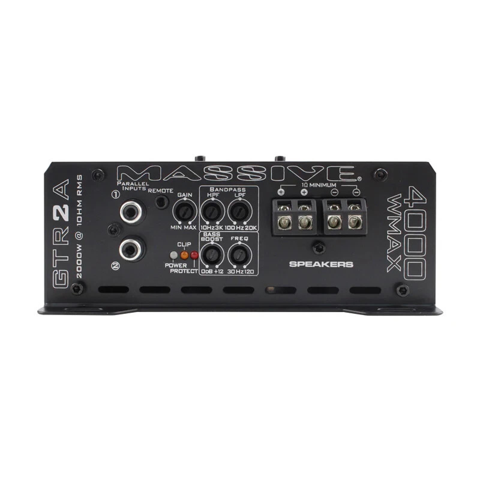Massive Audio GTR2A 4000 Watt Monoblock Compact Amplifier Class D 2030 Watt RMS