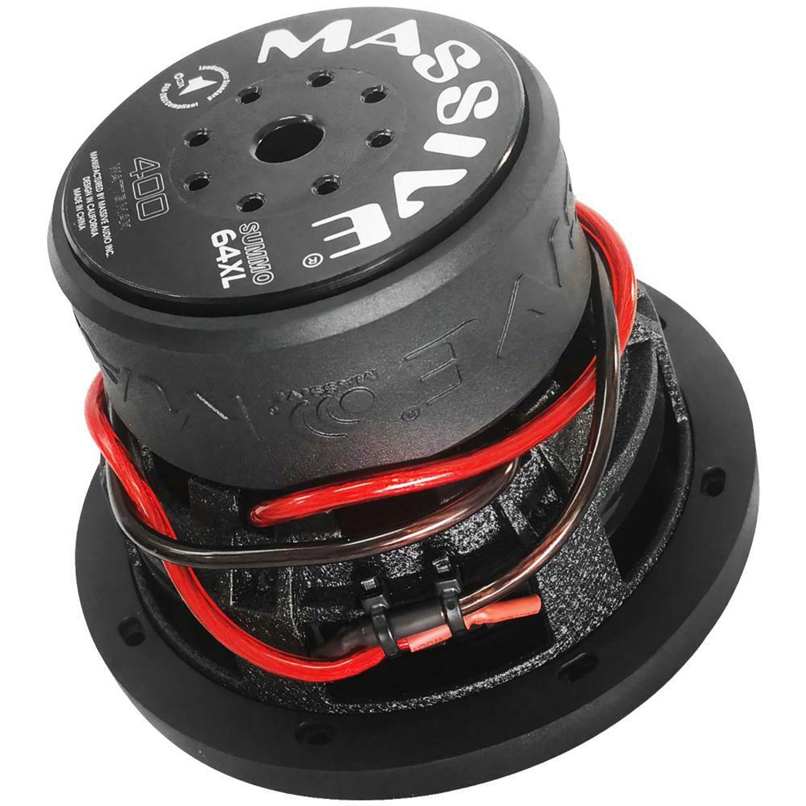 Massive Audio SUMMO 64 XL 300 W 6.5" Dual 4 Ohm DVC Car Audio Subwoofer 6-1/2"