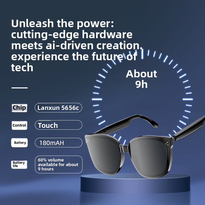 AI Smart Glasses Bluetooth with Speakers Eyewear Language Translator Headphones