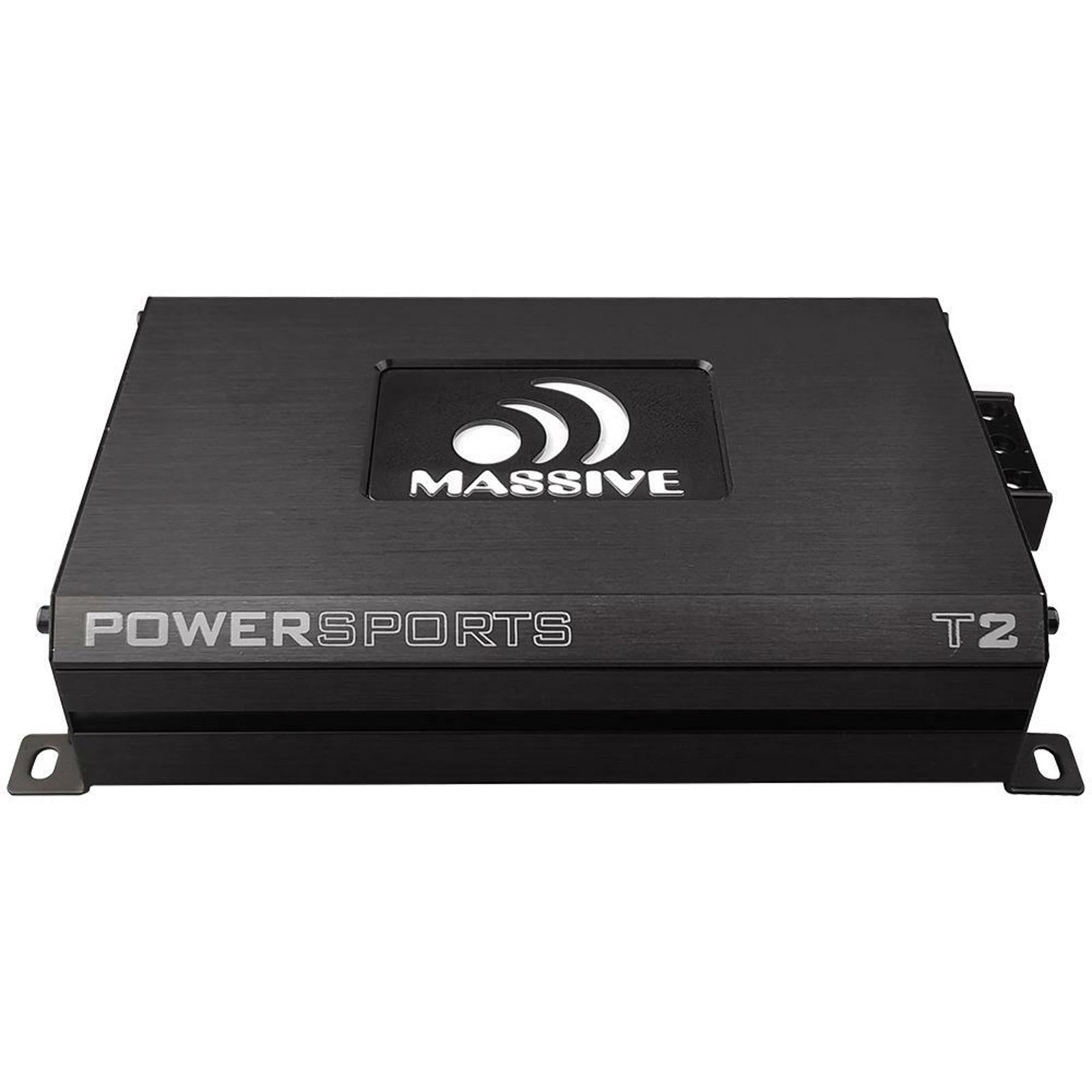 Massive Audio T2 1600 Watt Mono Marine UTV Motorcycle Car Subwoofer Amplifier