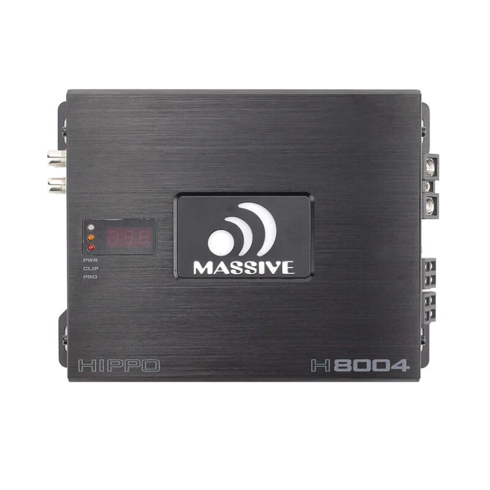 Massive Audio Hippo H8004 125 WATT RMS X 4 @ 4 OHM 4 3 2 Channel AMPLIFIER