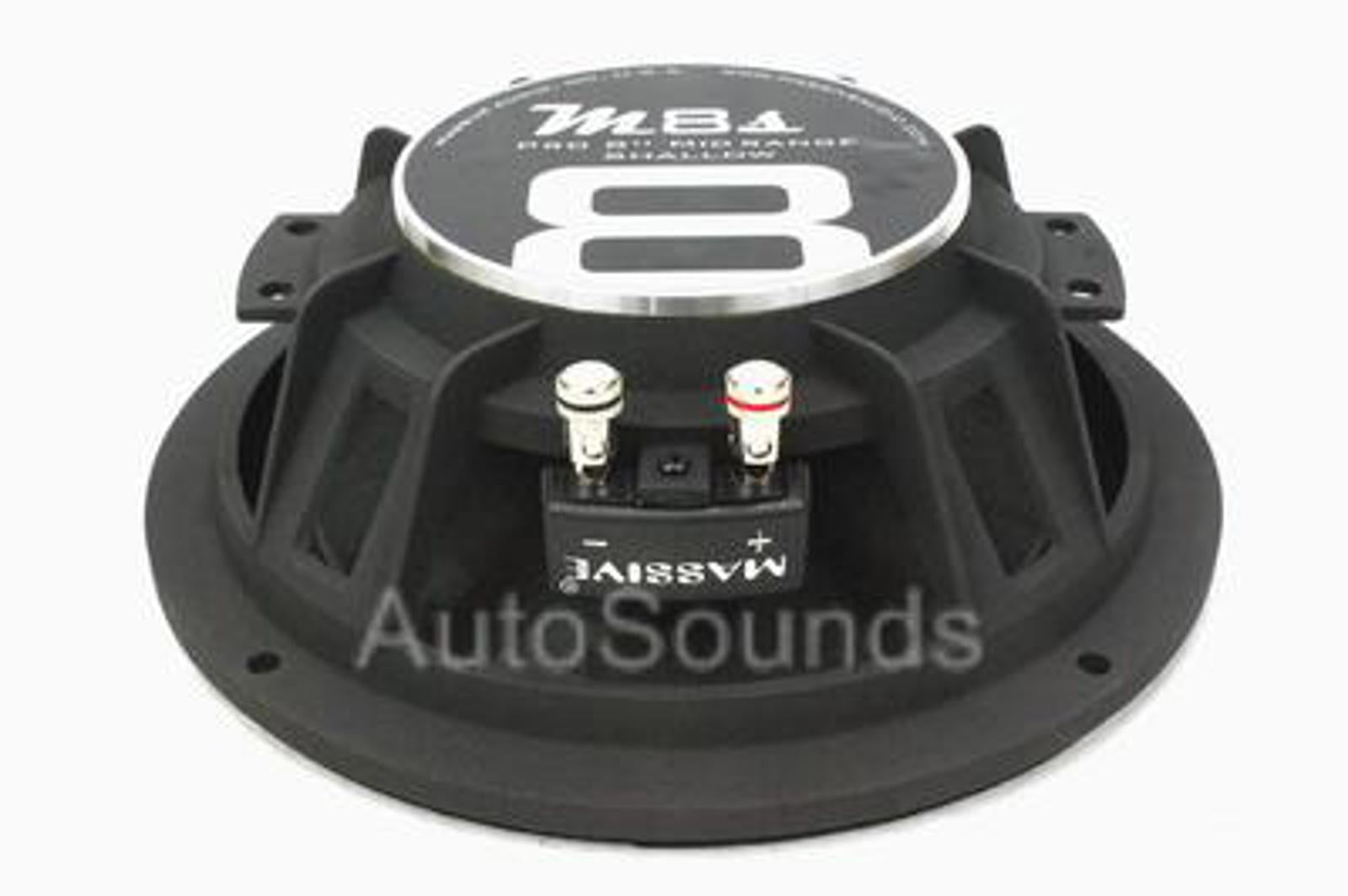 Massive Audio M8S 280 Watt 8" 4 Ohm Shallow Mid Bass Driver Speaker Pro Audio