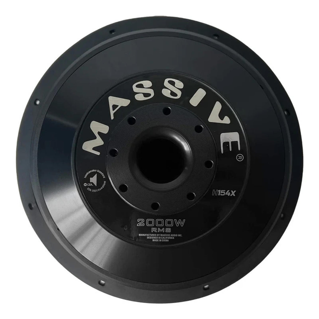 Massive Audio HIPPO H154X 4000 Watt 15" Dual 4 Ohm Subwoofer US Made Voice Coils
