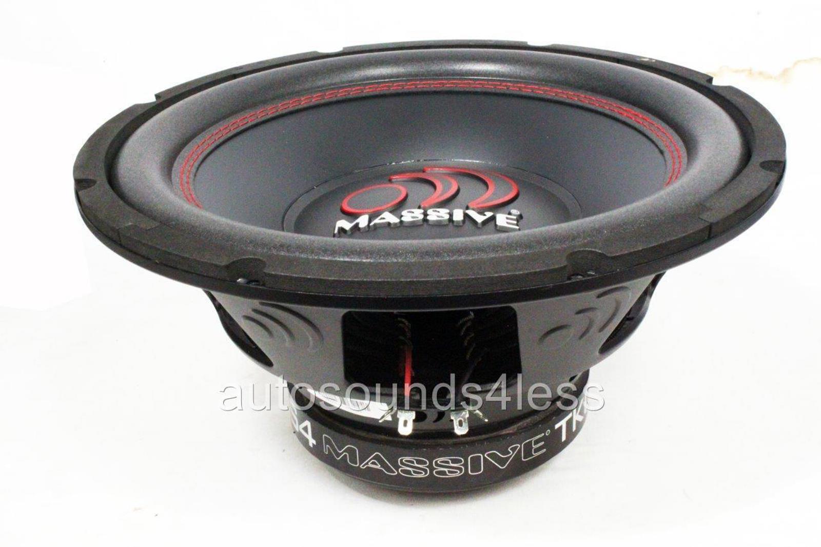 Massive Audio TKO12S4 TKO Series 600 Watts 12" Single 4 Ohm Car Audio Subwoofer