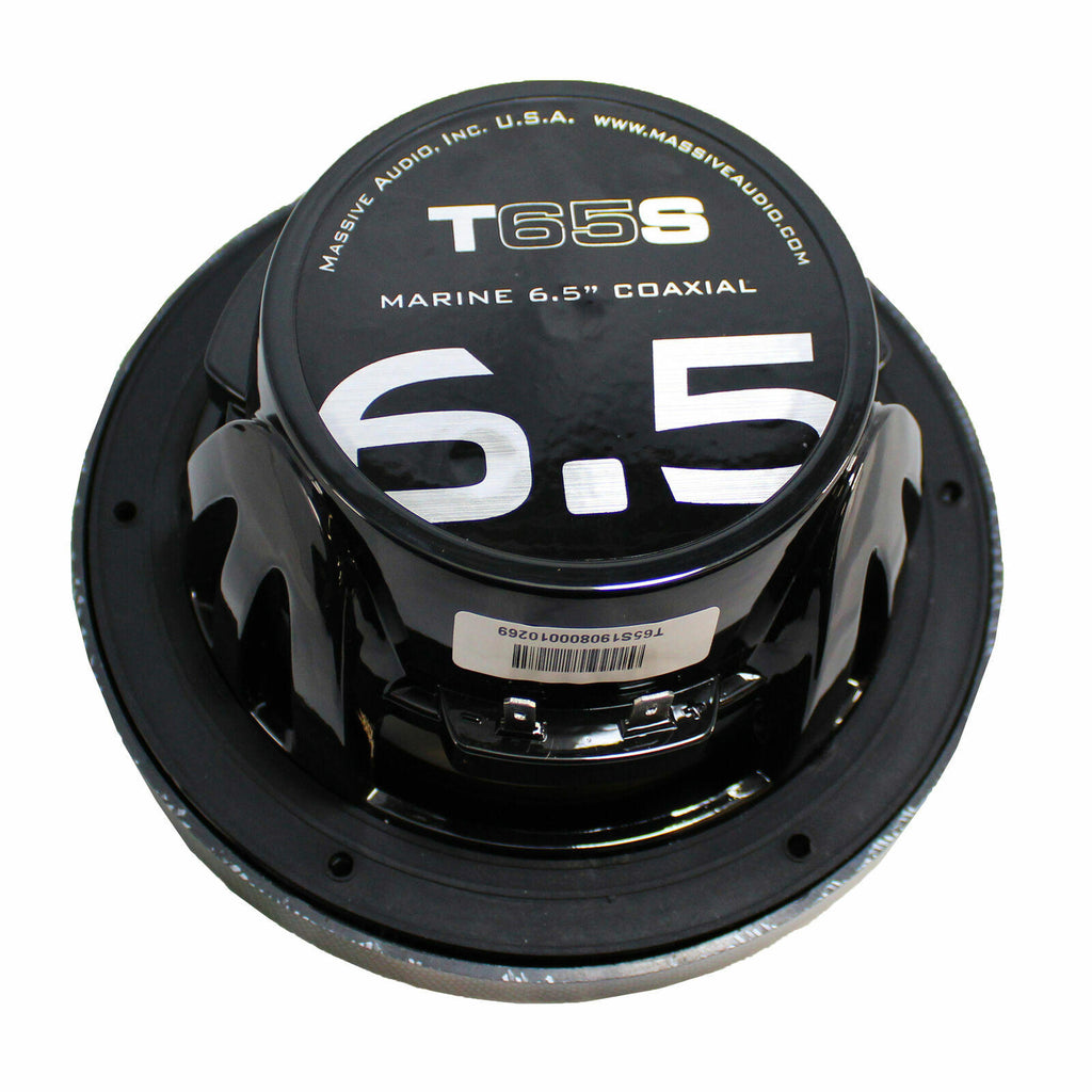 Massive Audio T65S 160 W RMS 6.5" Marine Boat Audio Speakers 6-1/2" LED Lights